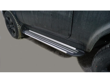 Пороги алюминиевые "Slim Line Silver" 1270 мм Niva Legend